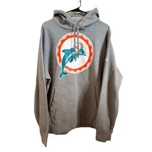 Miami Dolphins Hoodie Men’s XL Fanatics NFL Team Apparel Teal Orange NWOT